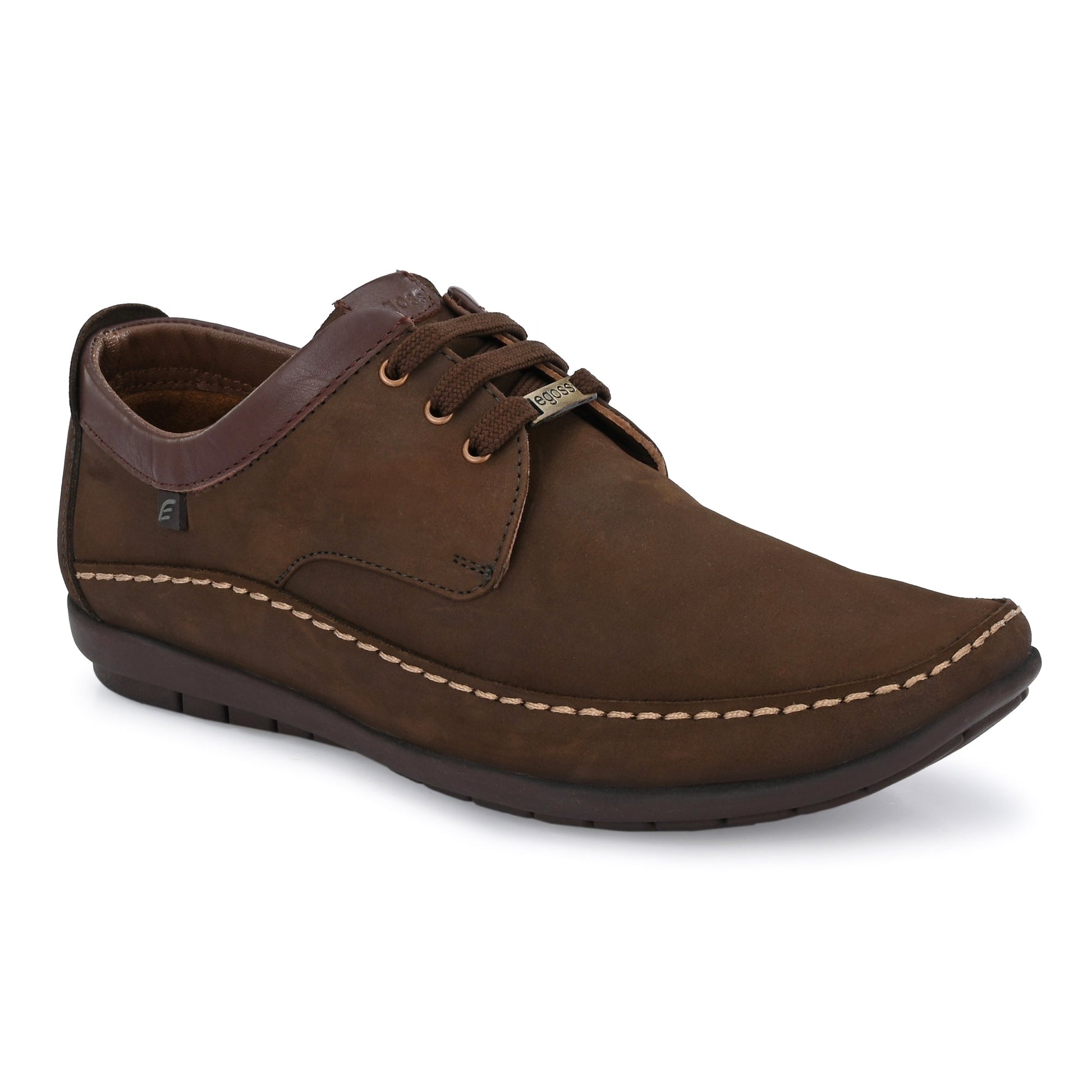 Egoss Leather Casual Lace-Up Shoes For Men