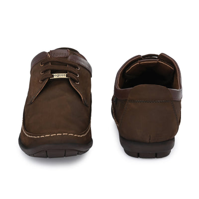 Egoss Leather Casual Lace-Up Shoes For Men