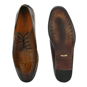 Egoss Platinum Lace-Up Shoes For Men
