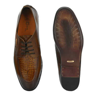 Egoss Platinum Lace-Up Shoes For Men