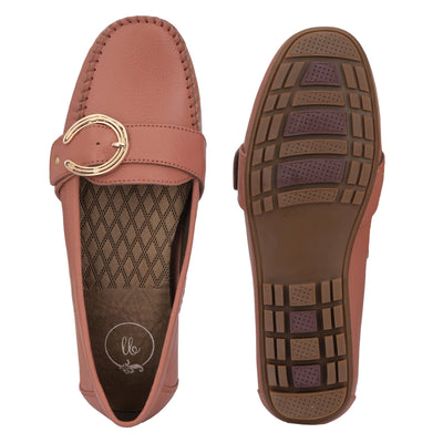 Buckled Casual Loafers For Women by Lady Boss