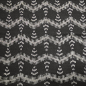 Black Sambalpuri Ikat Cotton Fabric
