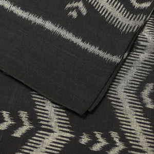 Black Sambalpuri Ikat Cotton Fabric