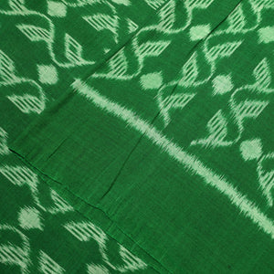 Green Sambalpuri Ikat Cotton Fabric