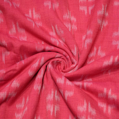 Rose Pink Sambalpuri Ikat Cotton Fabric
