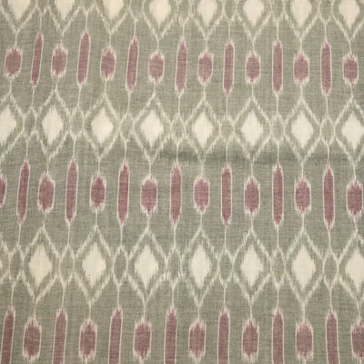 Cement Gray Sambalpuri ikat Cotton Fabric