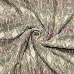 Cement Gray Sambalpuri ikat Cotton Fabric