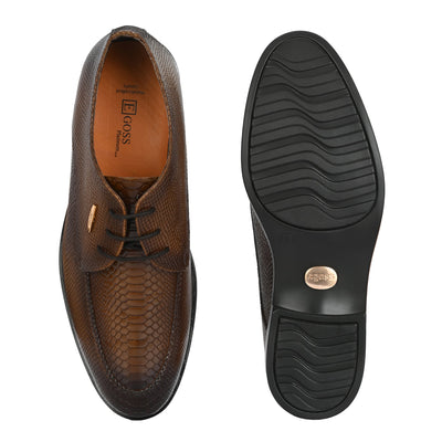 Egoss Platinum Lace-Up Shoes For Men