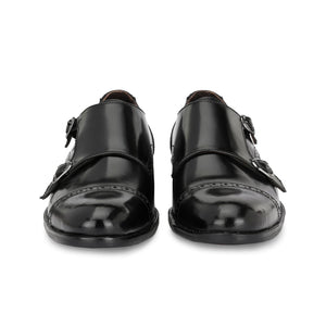 Formal Leather Buckled Monk Shoes For Men