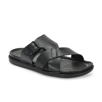 Egoss Leather Slippers For Men