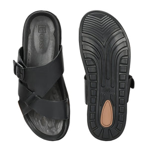 Egoss Leather Slippers For Men