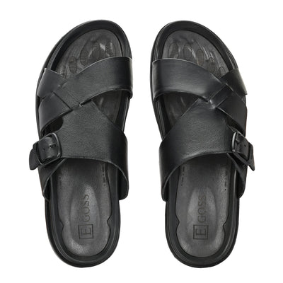 Egoss Leather Slippers For Men