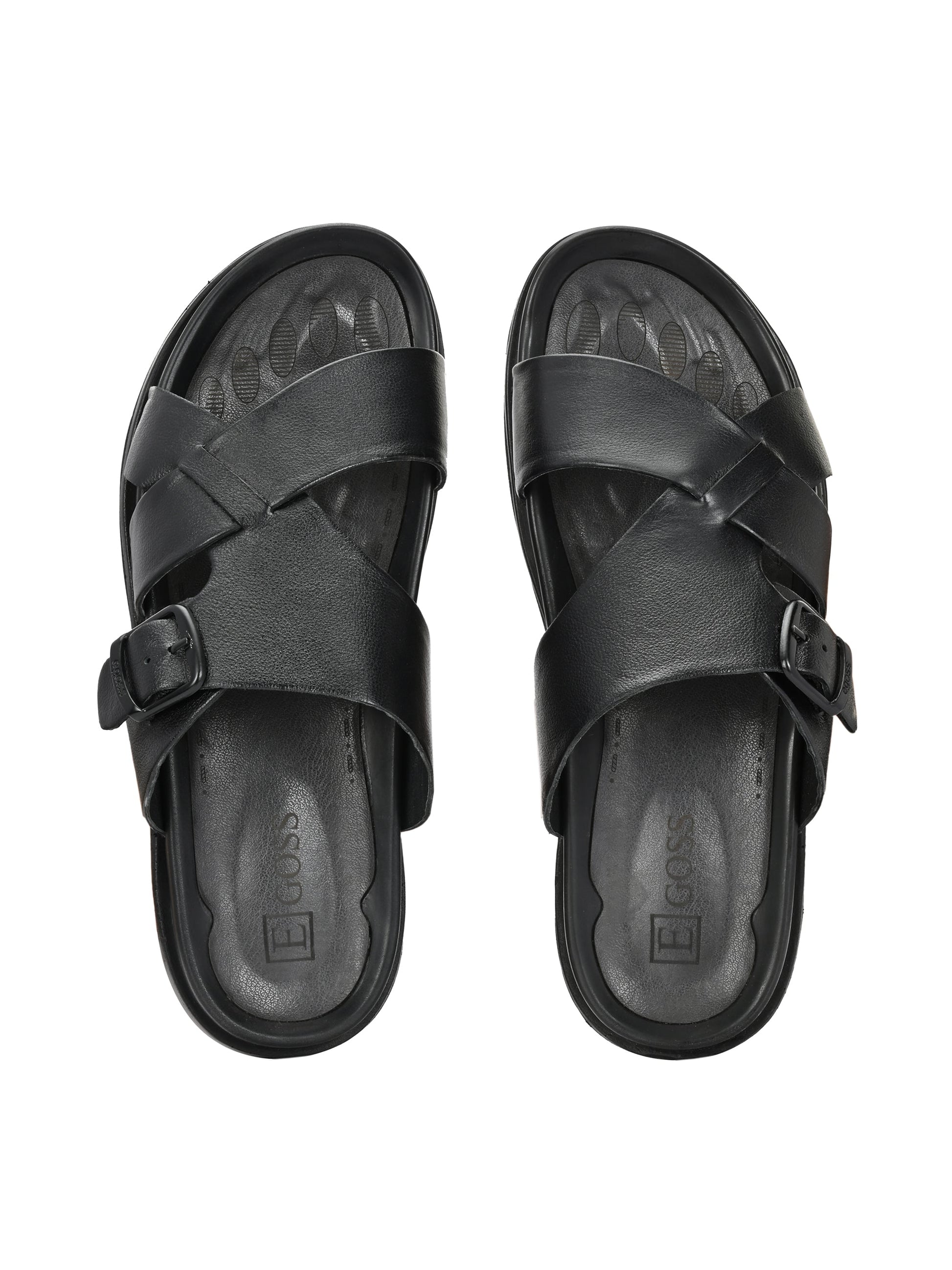 Egoss Leather Slippers For Men