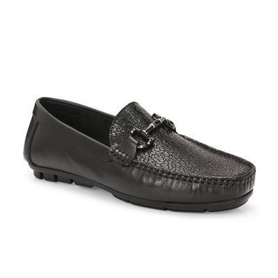 Egoss Platinum Printed Loafers For Men