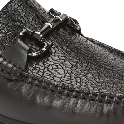 Egoss Platinum Printed Loafers For Men