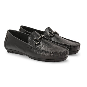 Egoss Platinum Printed Loafers For Men