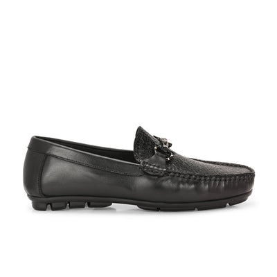 Egoss Platinum Printed Loafers For Men