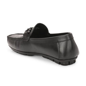 Egoss Platinum Printed Loafers For Men