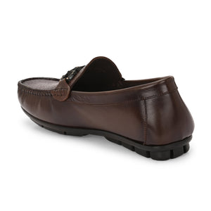 Egoss Platinum Printed Loafers For Men