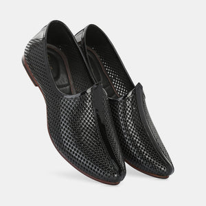 Patent Black Malaga Jooti by Lafattio
