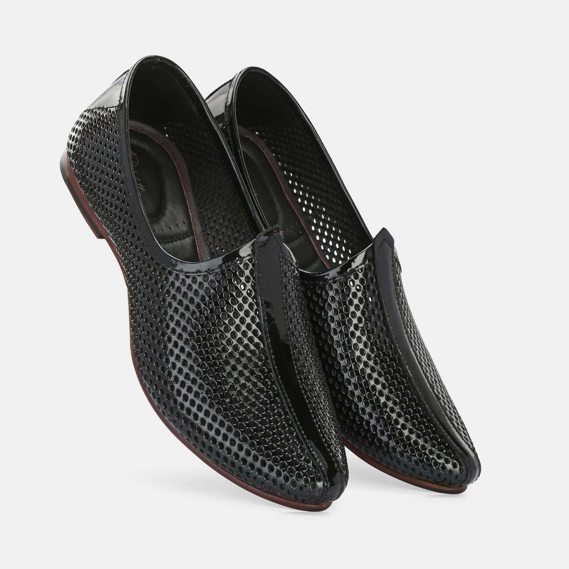 Patent Black Malaga Jooti by Lafattio