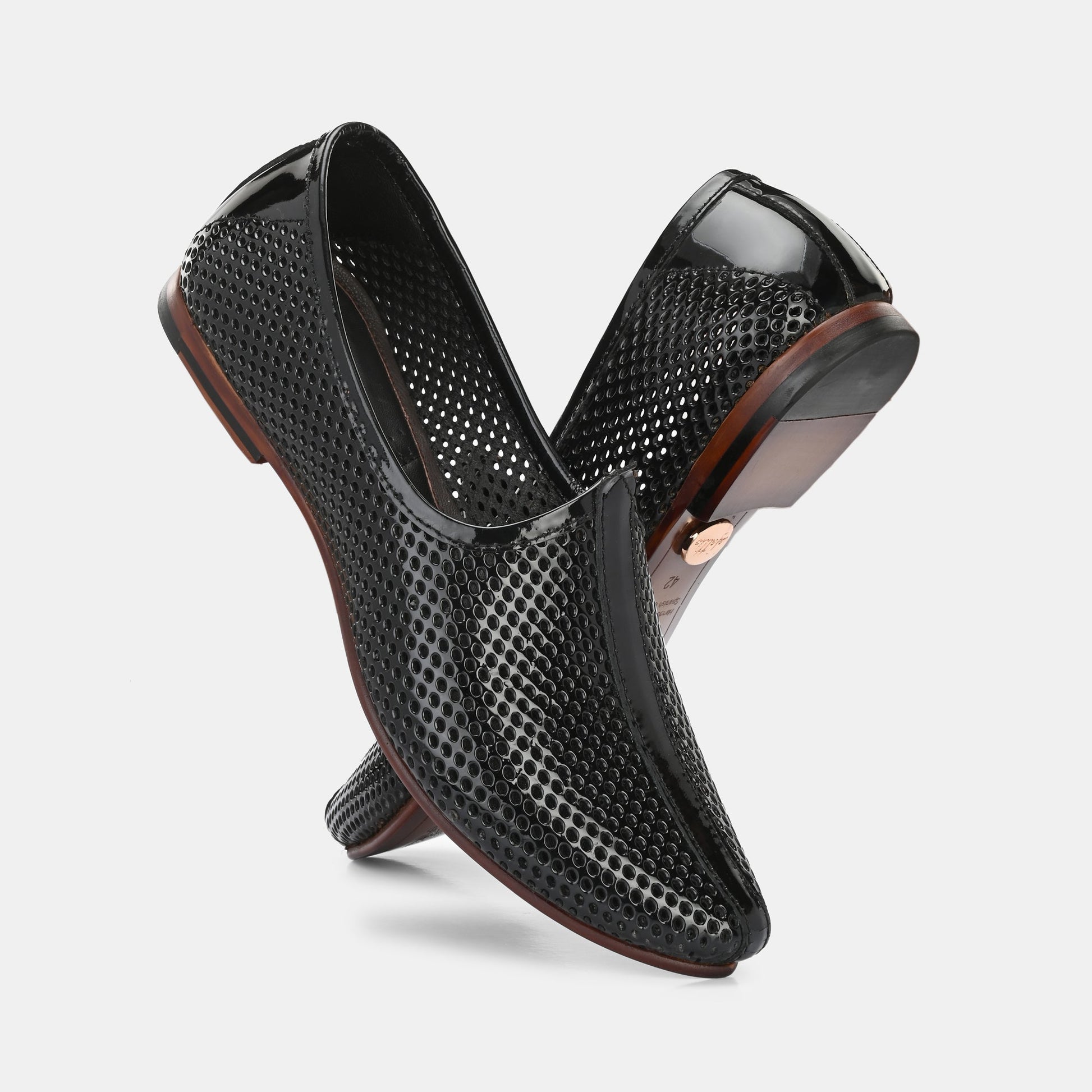 Patent Black Malaga Jooti by Lafattio