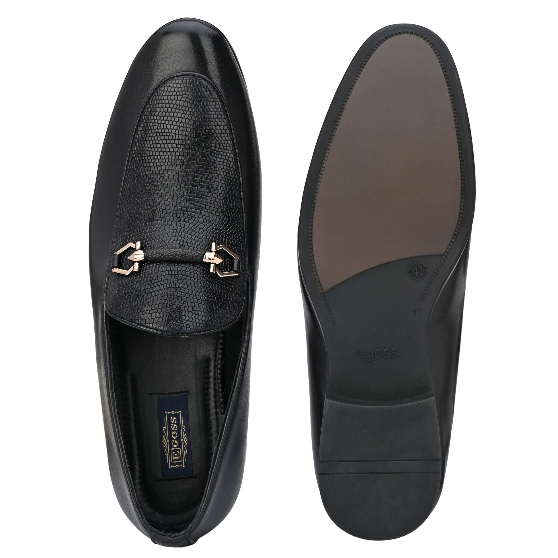 Egoss Buckled Formal Loafers For Men | Buckle Formal Shoes