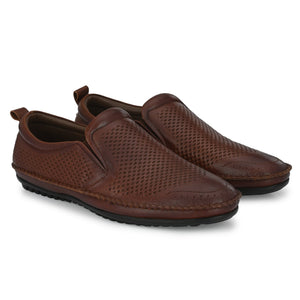 Egoss Leather Casual Slip On Shoes For Men