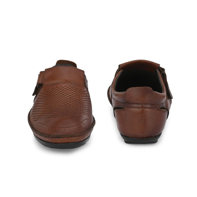 Egoss Leather Casual Slip On Shoes For Men