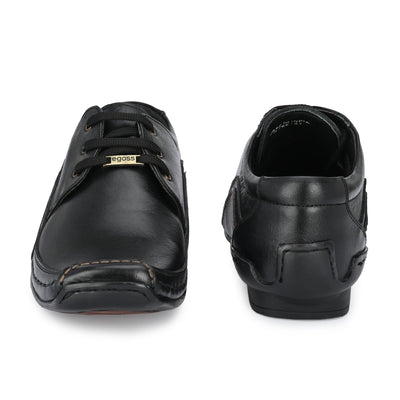 Egoss Casual Derby Lace Up Leather Shoes For Men