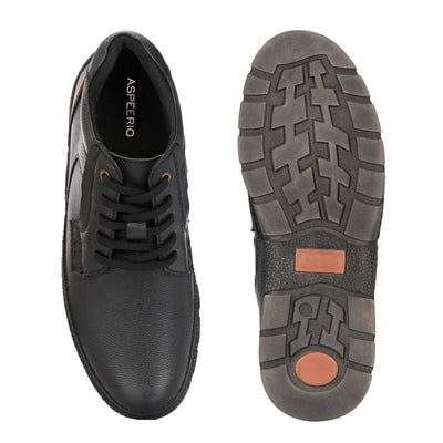Mudtrail Lace-Up Low Ankle Boots by Aspeerio