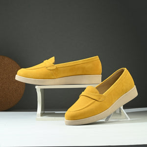 Aero-Glam Suede Loafers by Lady Boss