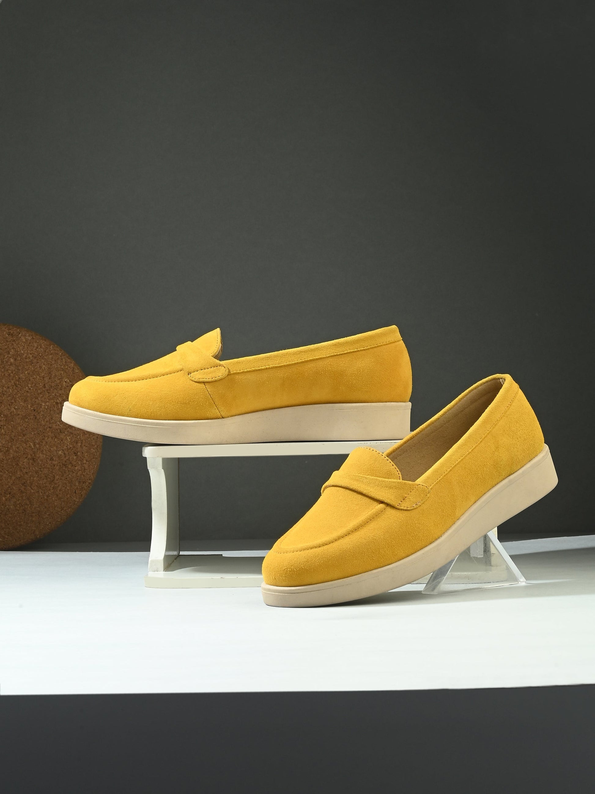 Aero-Glam Suede Loafers by Lady Boss