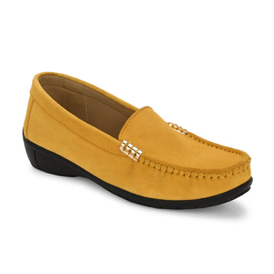 Santorini Suede Loafers by Lady Boss