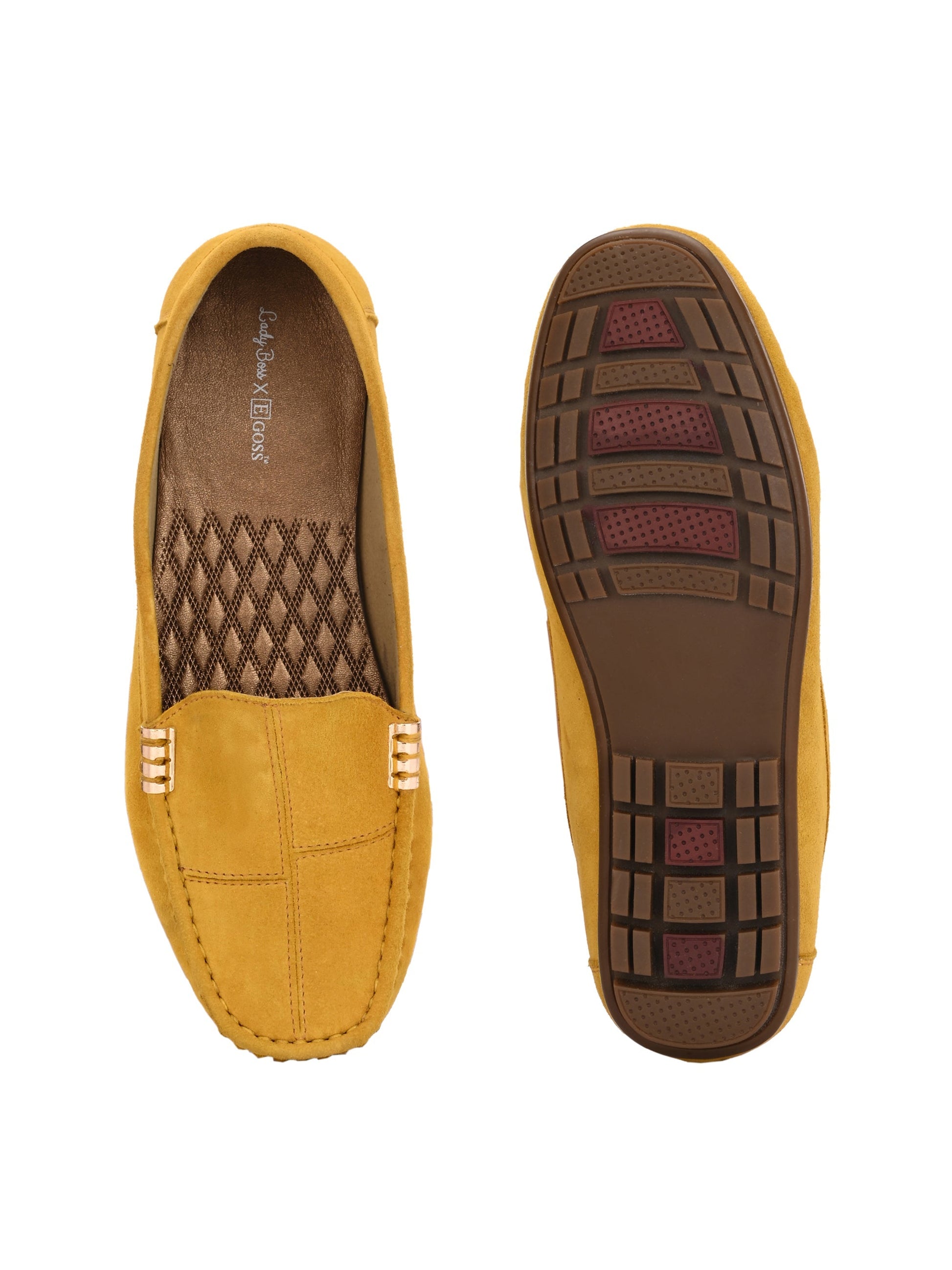 Marbella Suede Loafers by Lady Boss