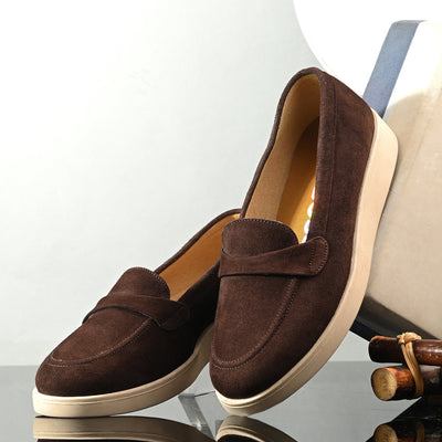 Aero-Glam Suede Loafers by Lady Boss