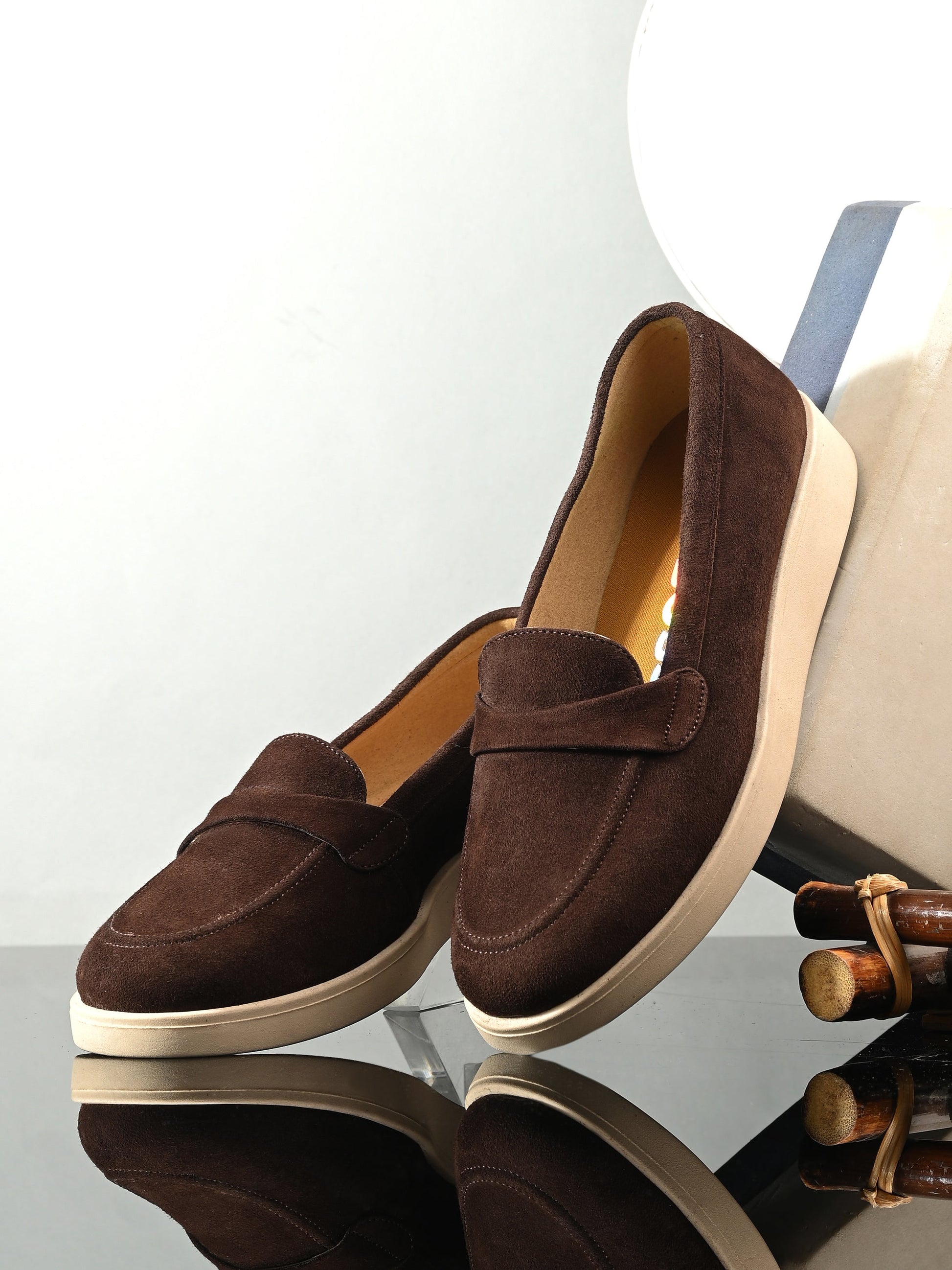 Aero-Glam Suede Loafers by Lady Boss