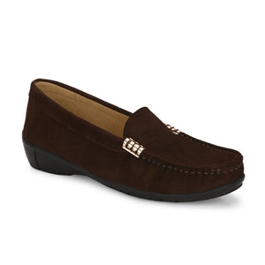 Santorini Suede Loafers by Lady Boss
