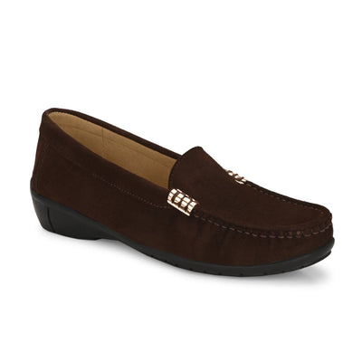 Santorini Suede Loafers by Lady Boss