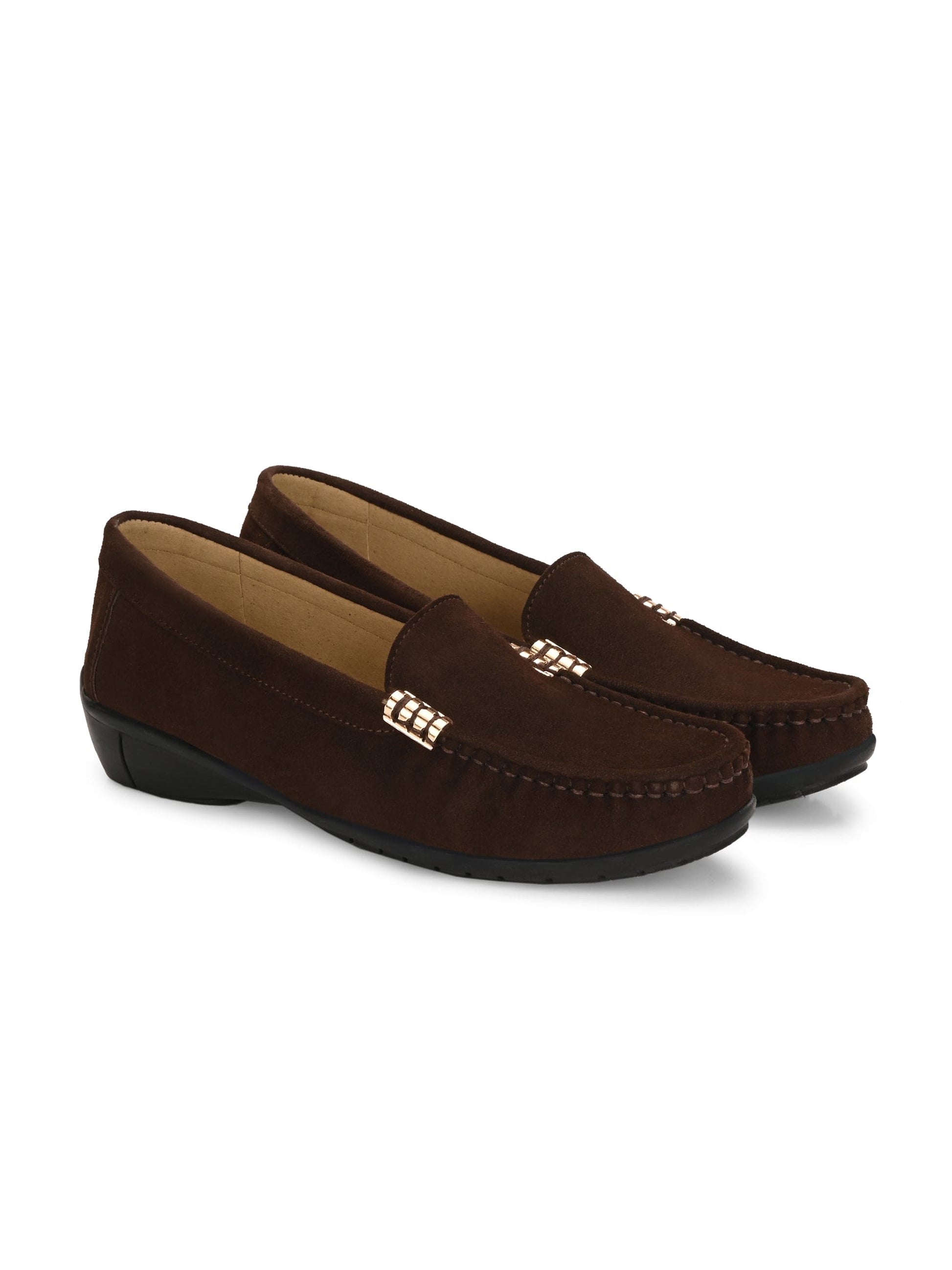 Santorini Suede Loafers by Lady Boss