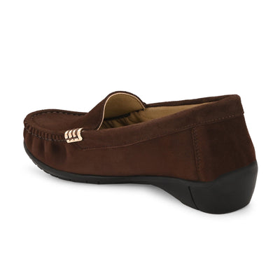 Santorini Suede Loafers by Lady Boss