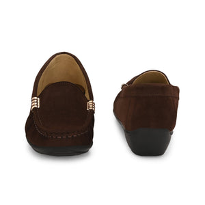Santorini Suede Loafers by Lady Boss