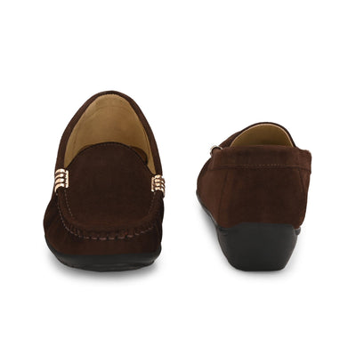 Santorini Suede Loafers by Lady Boss