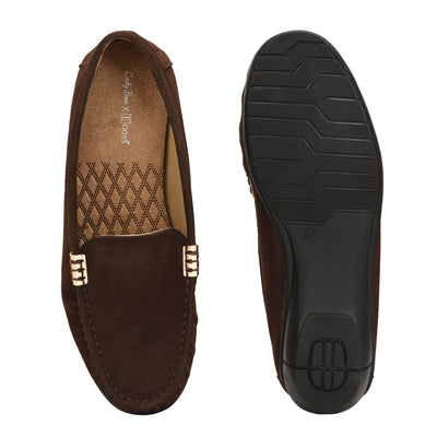 Santorini Suede Loafers by Lady Boss