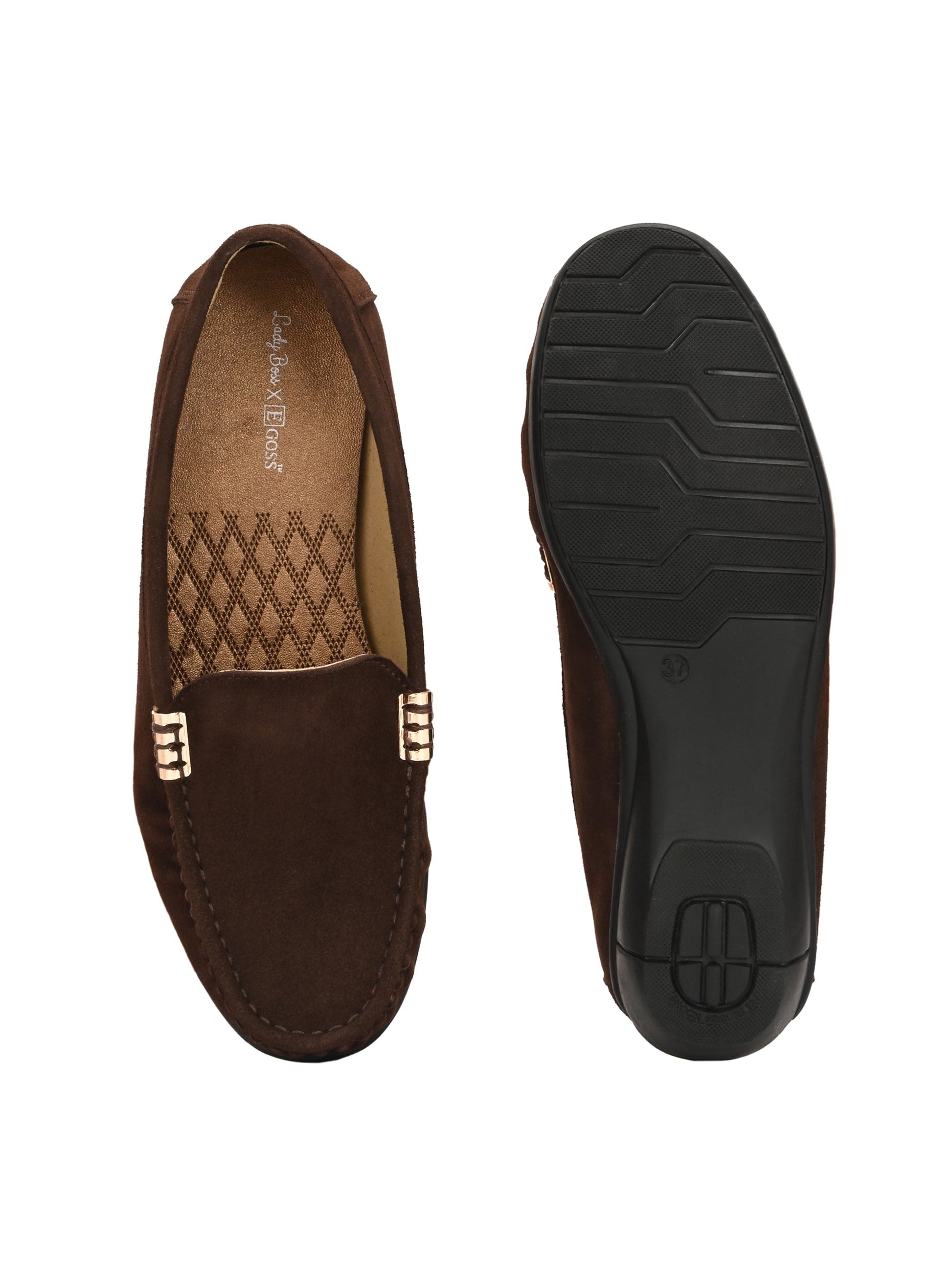 Santorini Suede Loafers by Lady Boss