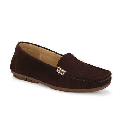 Marbella Suede Loafers by Lady Boss