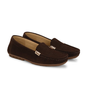 Marbella Suede Loafers by Lady Boss