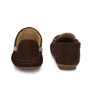 Marbella Suede Loafers by Lady Boss