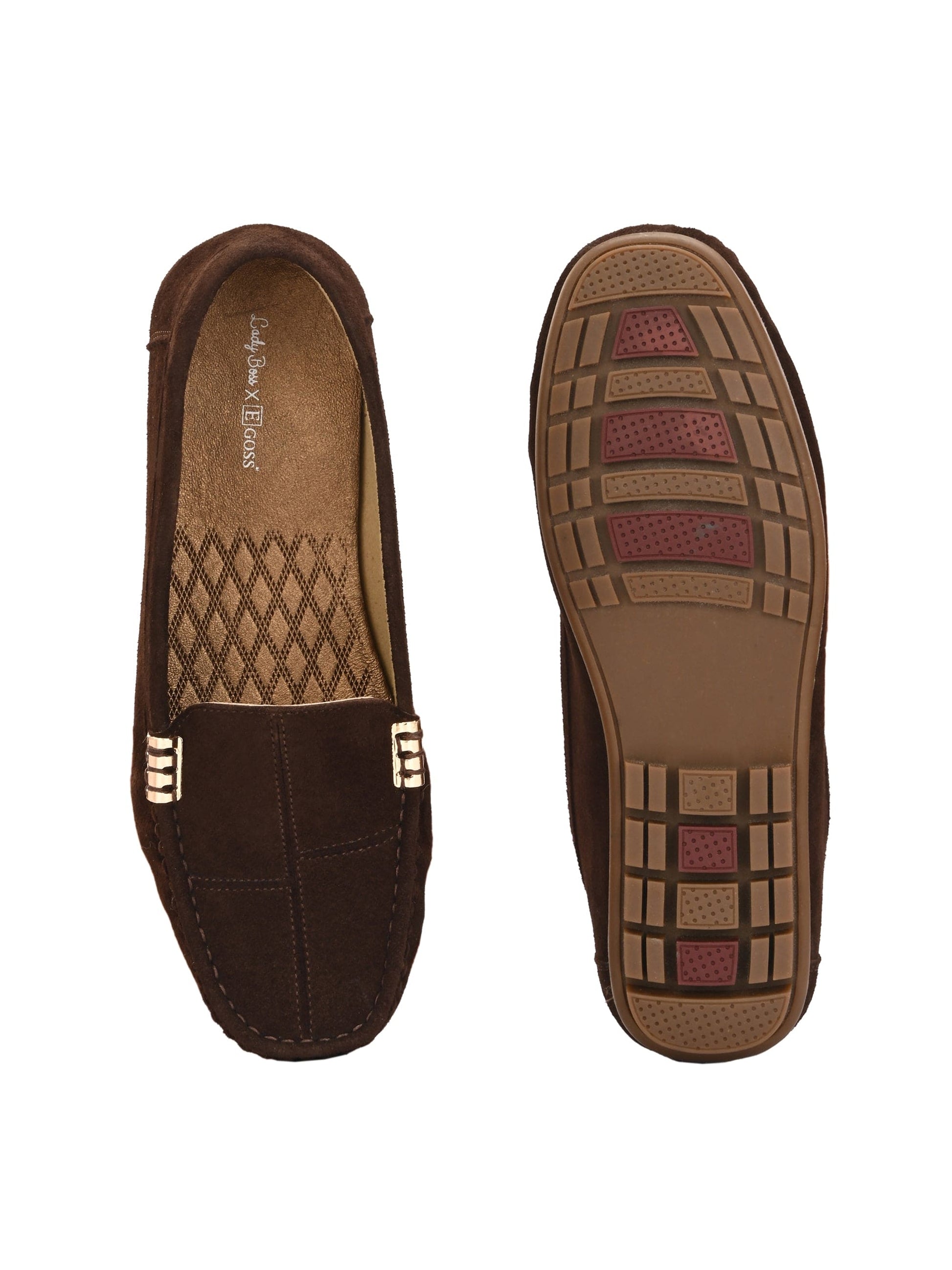 Marbella Suede Loafers by Lady Boss