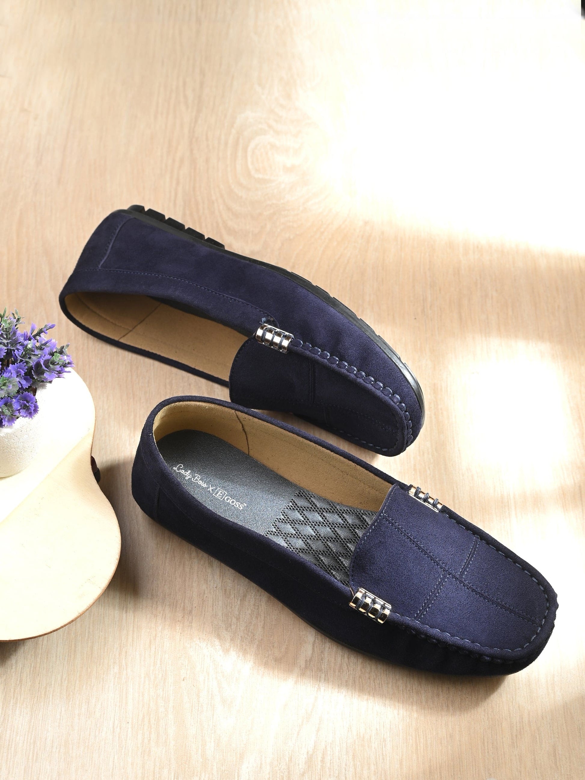 Marbella Suede Loafers by Lady Boss